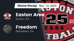 Recap: Easton Area  vs. Freedom  2020