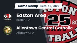 Recap: Easton Area  vs. Allentown Central Catholic  2022