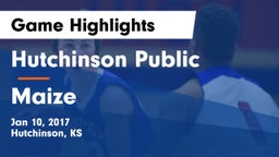 Hutchinson Public  vs Maize  Game Highlights - Jan 10, 2017