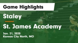 Staley  vs St. James Academy  Game Highlights - Jan. 21, 2020