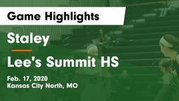 Staley  vs Lee's Summit HS Game Highlights - Feb. 17, 2020