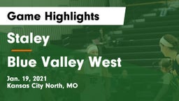 Staley  vs Blue Valley West  Game Highlights - Jan. 19, 2021