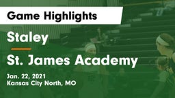 Staley  vs St. James Academy  Game Highlights - Jan. 22, 2021