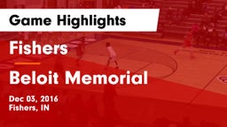 Fishers  vs Beloit Memorial  Game Highlights - Dec 03, 2016