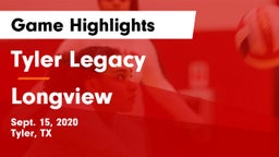 Tyler Legacy  vs Longview  Game Highlights - Sept. 15, 2020