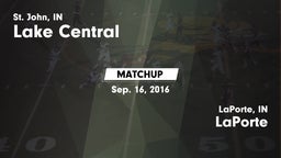 Matchup: Lake Central High vs. LaPorte  2016