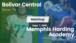 Matchup: Bolivar Central vs. Memphis Harding Academy 2018