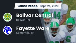 Recap: Bolivar Central  vs. Fayette Ware  2020