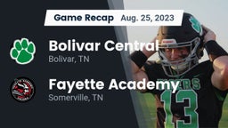 Recap: Bolivar Central  vs. Fayette Academy  2023