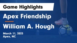 Apex Friendship  vs William A. Hough  Game Highlights - March 11, 2023