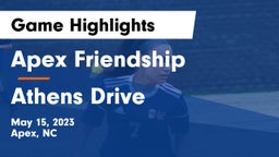 Apex Friendship  vs Athens Drive  Game Highlights - May 15, 2023