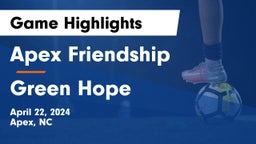 Apex Friendship  vs Green Hope  Game Highlights - April 22, 2024