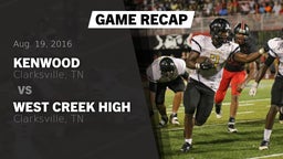 Recap: Kenwood  vs. West Creek High 2016