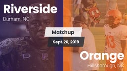 Matchup: Riverside High vs. Orange  2019