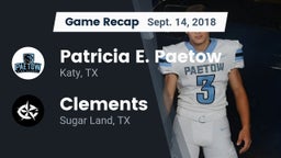 Recap: Patricia E. Paetow  vs. Clements  2018