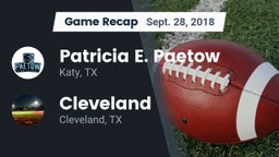 Recap: Patricia E. Paetow  vs. Cleveland  2018