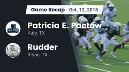 Recap: Patricia E. Paetow  vs. Rudder  2018