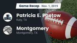 Recap: Patricia E. Paetow  vs. Montgomery  2019