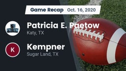 Recap: Patricia E. Paetow  vs. Kempner  2020