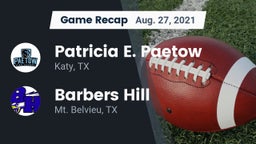 Recap: Patricia E. Paetow  vs. Barbers Hill  2021