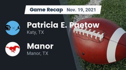 Recap: Patricia E. Paetow  vs. Manor  2021