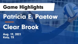 Patricia E. Paetow  vs Clear Brook Game Highlights - Aug. 19, 2021