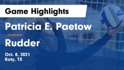 Patricia E. Paetow  vs Rudder  Game Highlights - Oct. 8, 2021