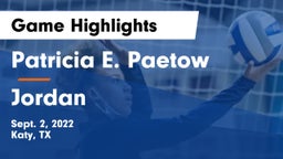 Patricia E. Paetow  vs Jordan Game Highlights - Sept. 2, 2022
