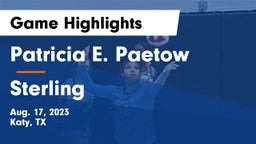 Patricia E. Paetow  vs Sterling Game Highlights - Aug. 17, 2023