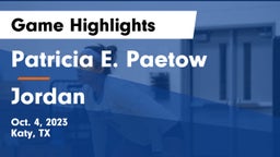 Patricia E. Paetow  vs Jordan  Game Highlights - Oct. 4, 2023