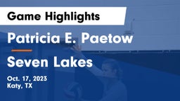 Patricia E. Paetow  vs Seven Lakes  Game Highlights - Oct. 17, 2023