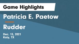 Patricia E. Paetow  vs Rudder  Game Highlights - Dec. 13, 2021
