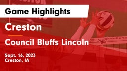 Creston  vs Council Bluffs Lincoln  Game Highlights - Sept. 16, 2023