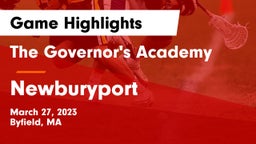 The Governor's Academy  vs Newburyport  Game Highlights - March 27, 2023