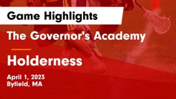 The Governor's Academy  vs Holderness  Game Highlights - April 1, 2023