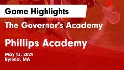 The Governor's Academy vs Phillips Academy Game Highlights - May 13, 2024