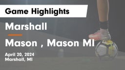 Marshall  vs Mason , Mason MI Game Highlights - April 20, 2024