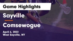 Sayville  vs Comsewogue  Game Highlights - April 6, 2022