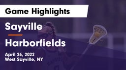 Sayville  vs Harborfields  Game Highlights - April 26, 2022