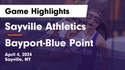 Sayville Athletics vs Bayport-Blue Point  Game Highlights - April 4, 2024