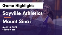 Sayville Athletics vs Mount Sinai  Game Highlights - April 16, 2024