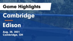 Cambridge  vs Edison  Game Highlights - Aug. 28, 2021