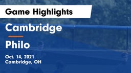 Cambridge  vs Philo  Game Highlights - Oct. 14, 2021