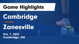 Cambridge  vs Zanesville  Game Highlights - Oct. 7, 2023