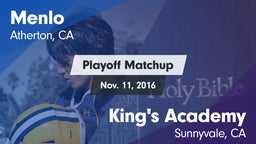 Matchup: Menlo  vs. King's Academy  2016