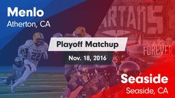 Matchup: Menlo  vs. Seaside  2016