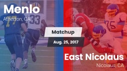 Matchup: Menlo  vs. East Nicolaus  2017