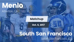 Matchup: Menlo  vs. South San Francisco  2017