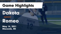 Dakota  vs Romeo  Game Highlights - May 14, 2021