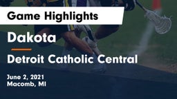 Dakota  vs Detroit Catholic Central Game Highlights - June 2, 2021